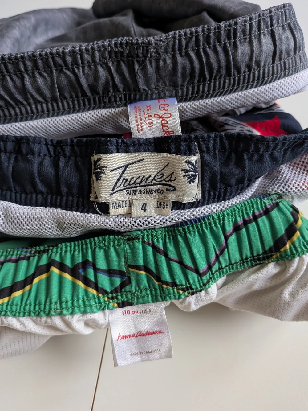 Hanna Andersson and Mixed Lot of 5 Kids Swim Trunks 4/5